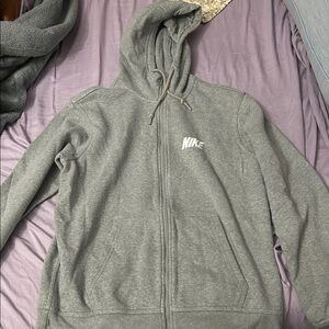 Nike Gray Full-Zip Hoodie
